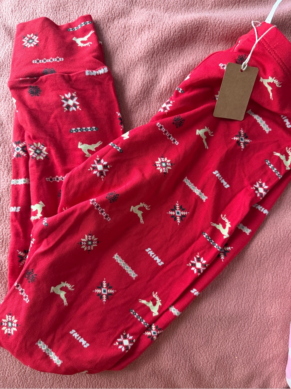 SKIMS Red Holiday Reindeer Pajama Bottoms